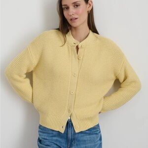 Alex Mill Pale Yellow Button-Front Knit Cardigan